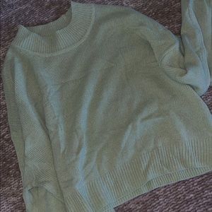 Light mint green cropped sweater